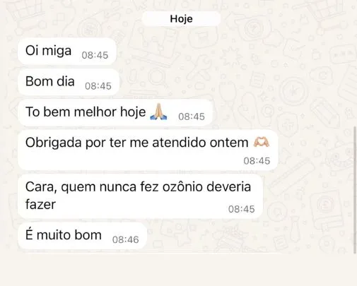 Feedback de cliente enviado no WhatsApp